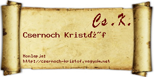 Csernoch Kristóf névjegykártya