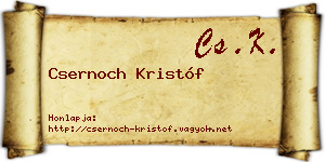 Csernoch Kristóf névjegykártya