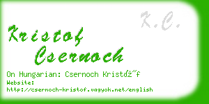 kristof csernoch business card